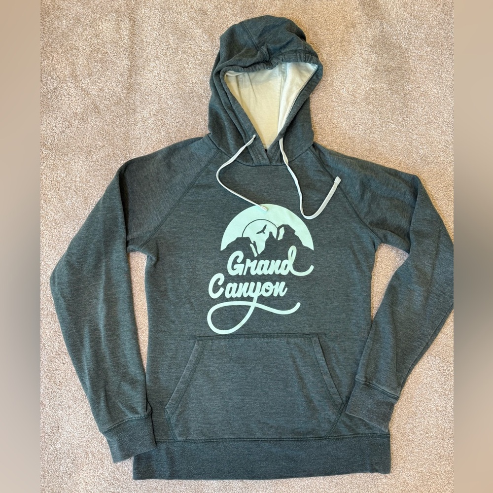 The North Face Women’s S Grand Canyon Graphic Hoodie Pullover Green Sweatshirt S
